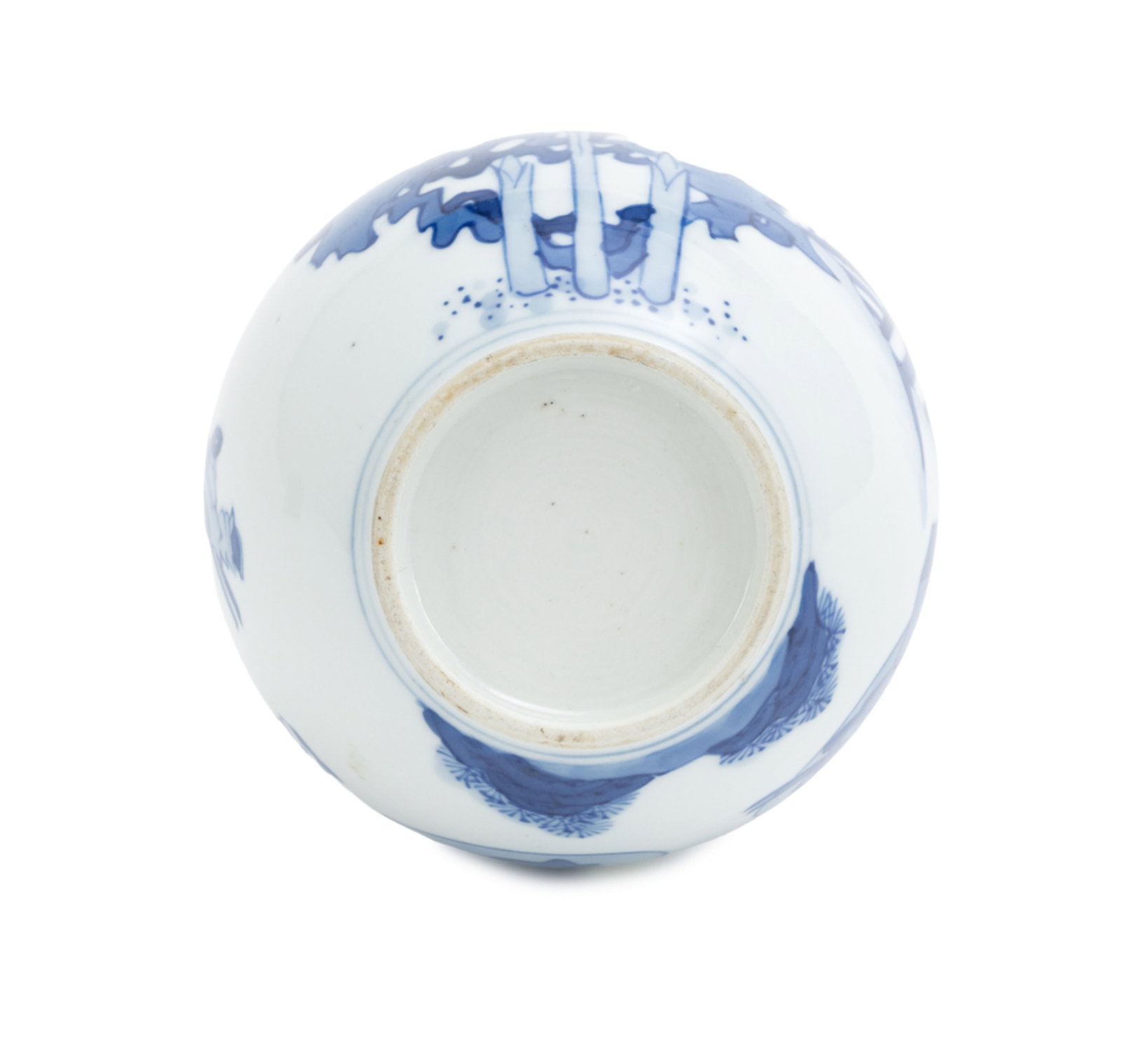 Paire de vases double gourde en porcelaine, Chine, XIX-XXe s., décor en bleu de personnages dan - 8