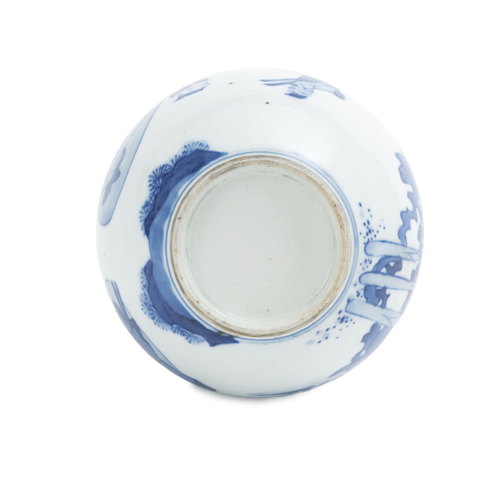 Paire de vases double gourde en porcelaine, Chine, XIX-XXe s., décor en bleu de personnages dan - 9