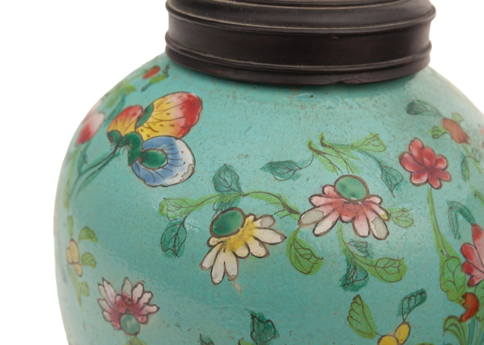 Paire de pots à gingembre en porcelaine, Peranakan, XIX-XXe s., décor de fleurs, fruits et - 3