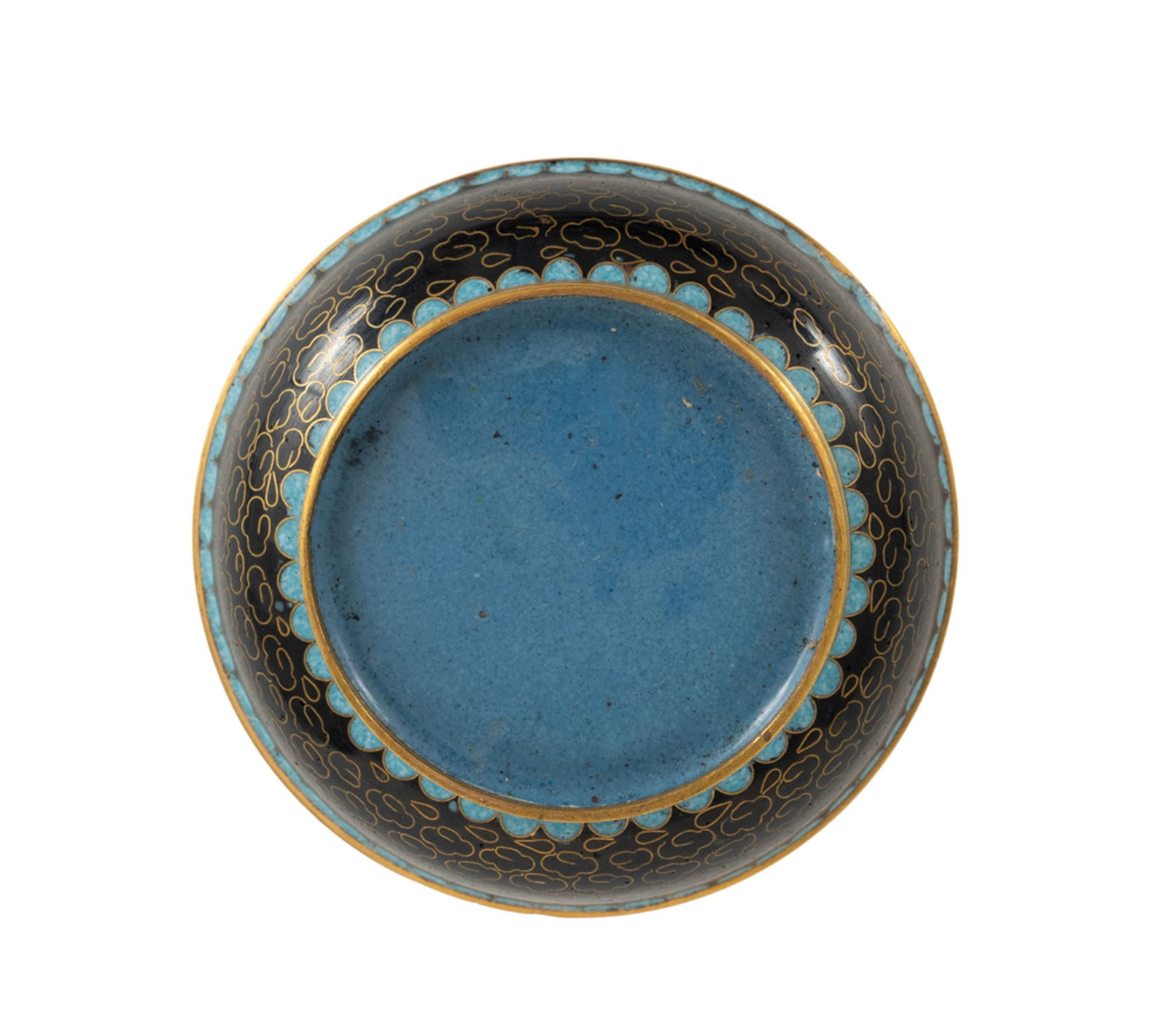 Ensemble de 3 petites boîtes circulaires en émaux cloisonnés, Chine, XXe s.: 1 orn - 6