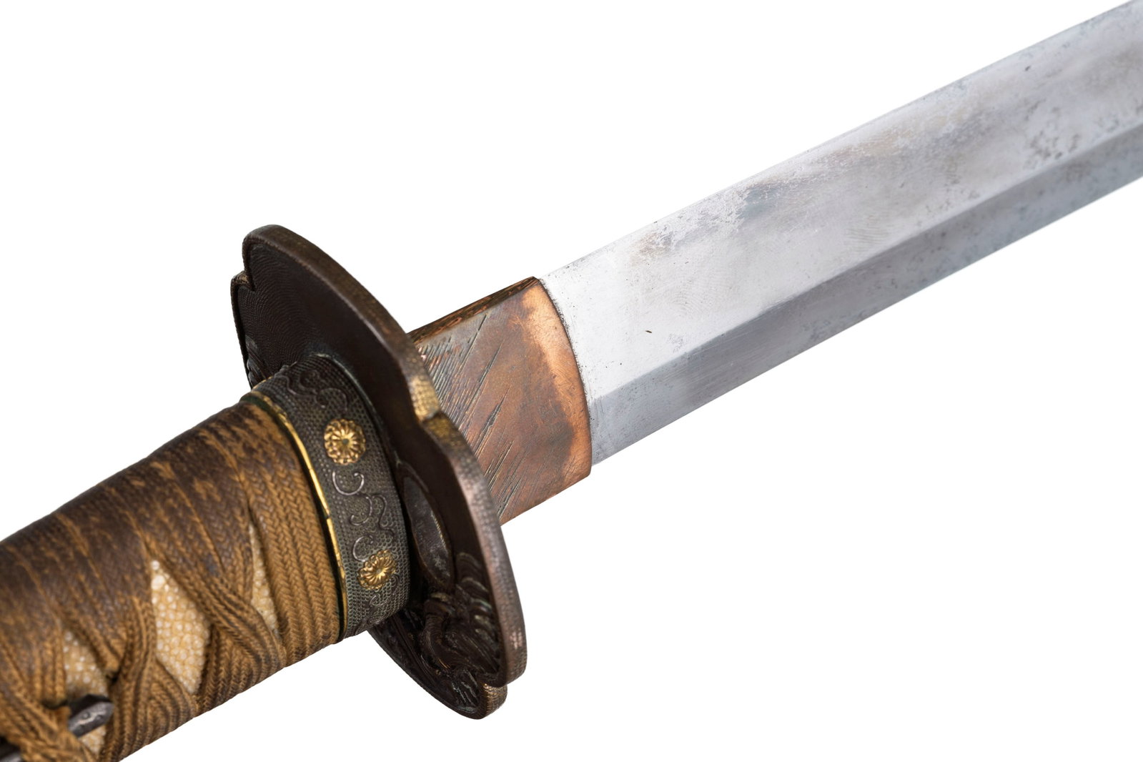 Wakizashi (sabre), Japon, époque Edo, saya en bois laqué, décor takamaki-e et hiramak - 16