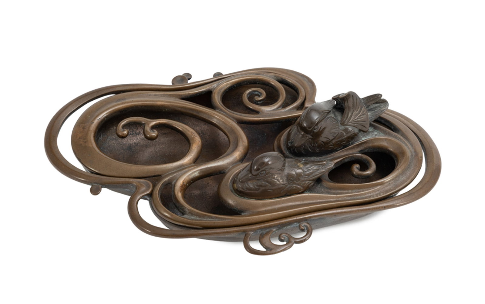 Koro (brûle-parfum) en bronze, Japon, époque Meiji, en forme de couple de canards mandarin - 3
