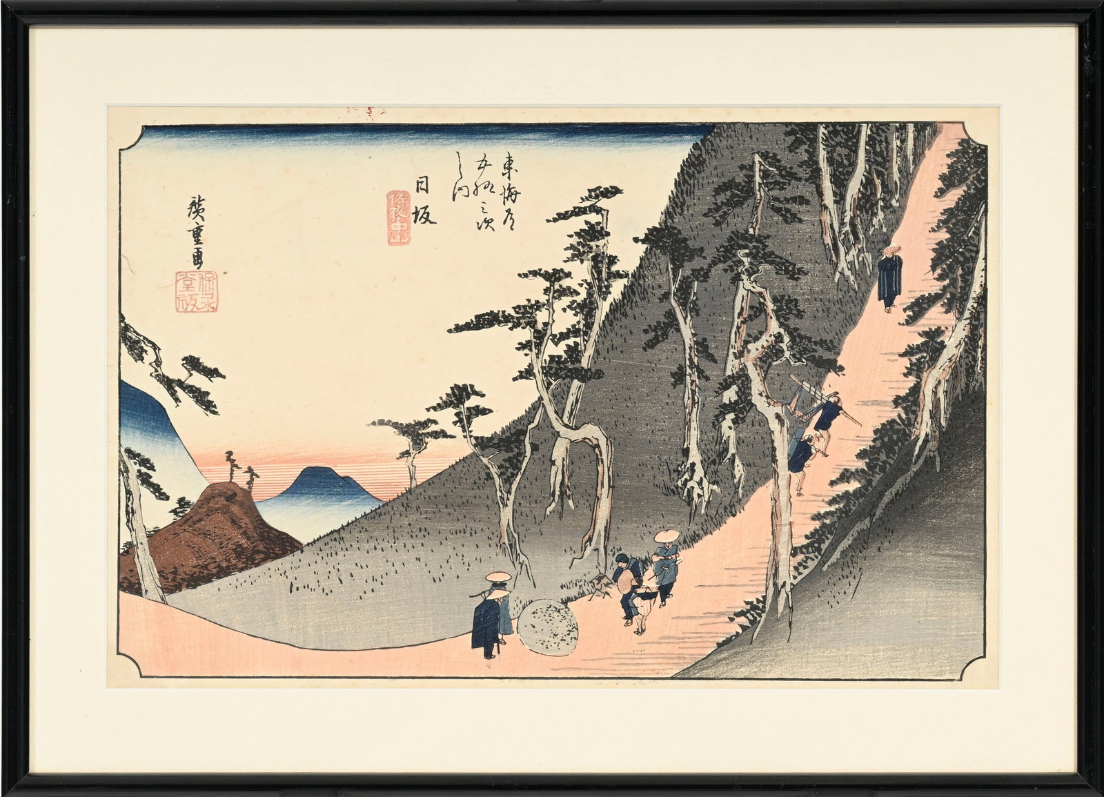 Utagawa Hiroshige (1797-1858), ensemble de 5 estampes format ôban yoko-e, Japon, tirages du XXe - 2