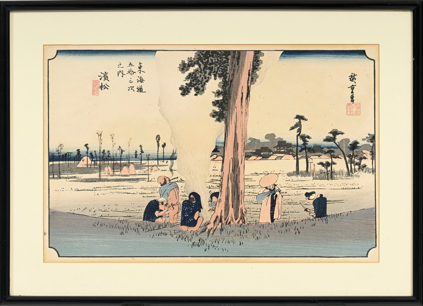 Utagawa Hiroshige (1797-1858), ensemble de 5 estampes format ôban yoko-e, Japon, tirages du XXe - 4
