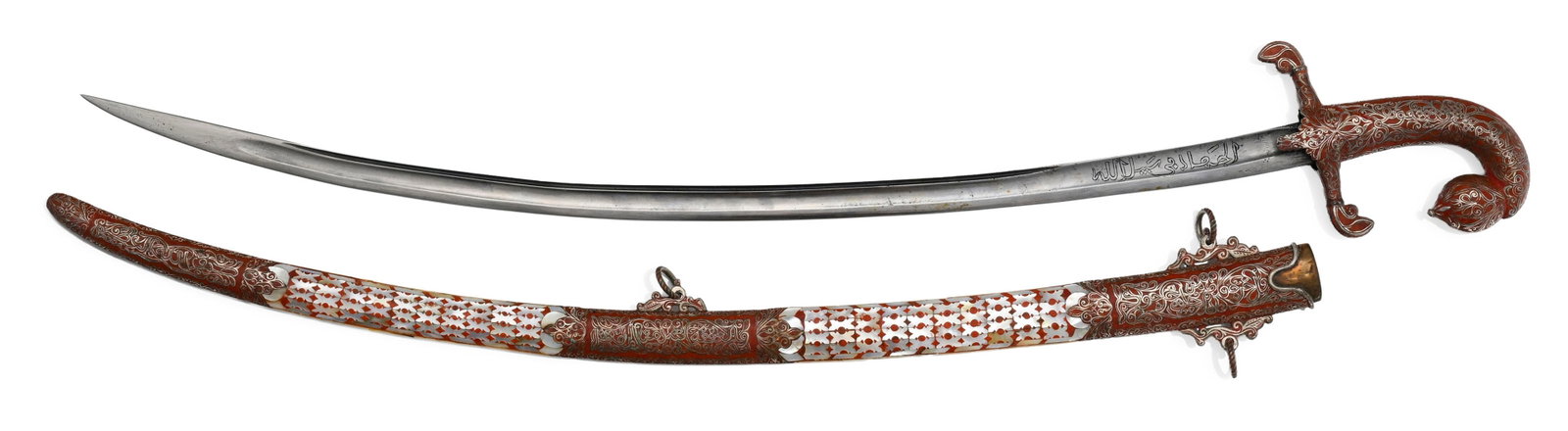 Shamshir (épée) et son fourreau, probablement indo-persan ou ottoman, XIX-XXe s., fourreau - 2