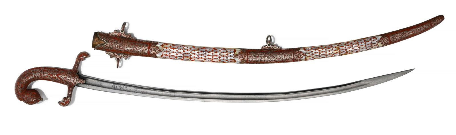Shamshir (épée) et son fourreau, probablement indo-persan ou ottoman, XIX-XXe s., fourreau - 3
