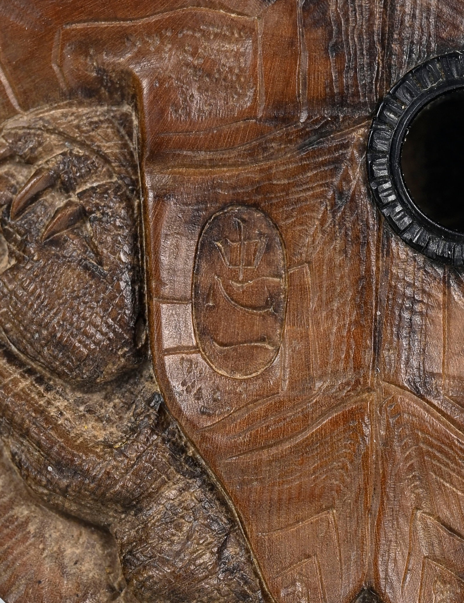 Groupe de tortues, netsuke en ivoire végétal (morphil), Japon, XIX-XXe s., signé  - 5