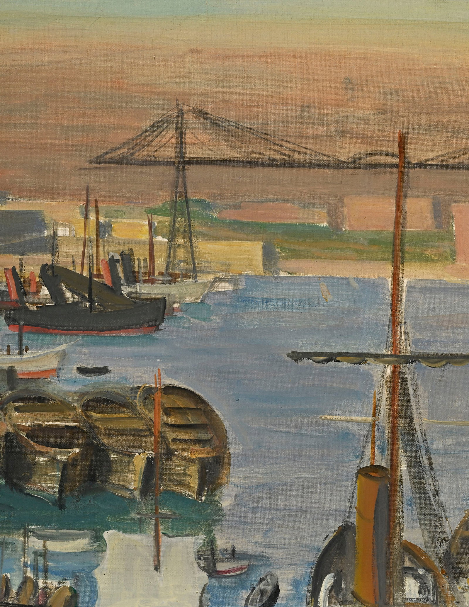 Maurice Barraud (1889-1954), "Le vieux port (Marseille)"_,_ 1935, huile sur toile, signée et da - 3