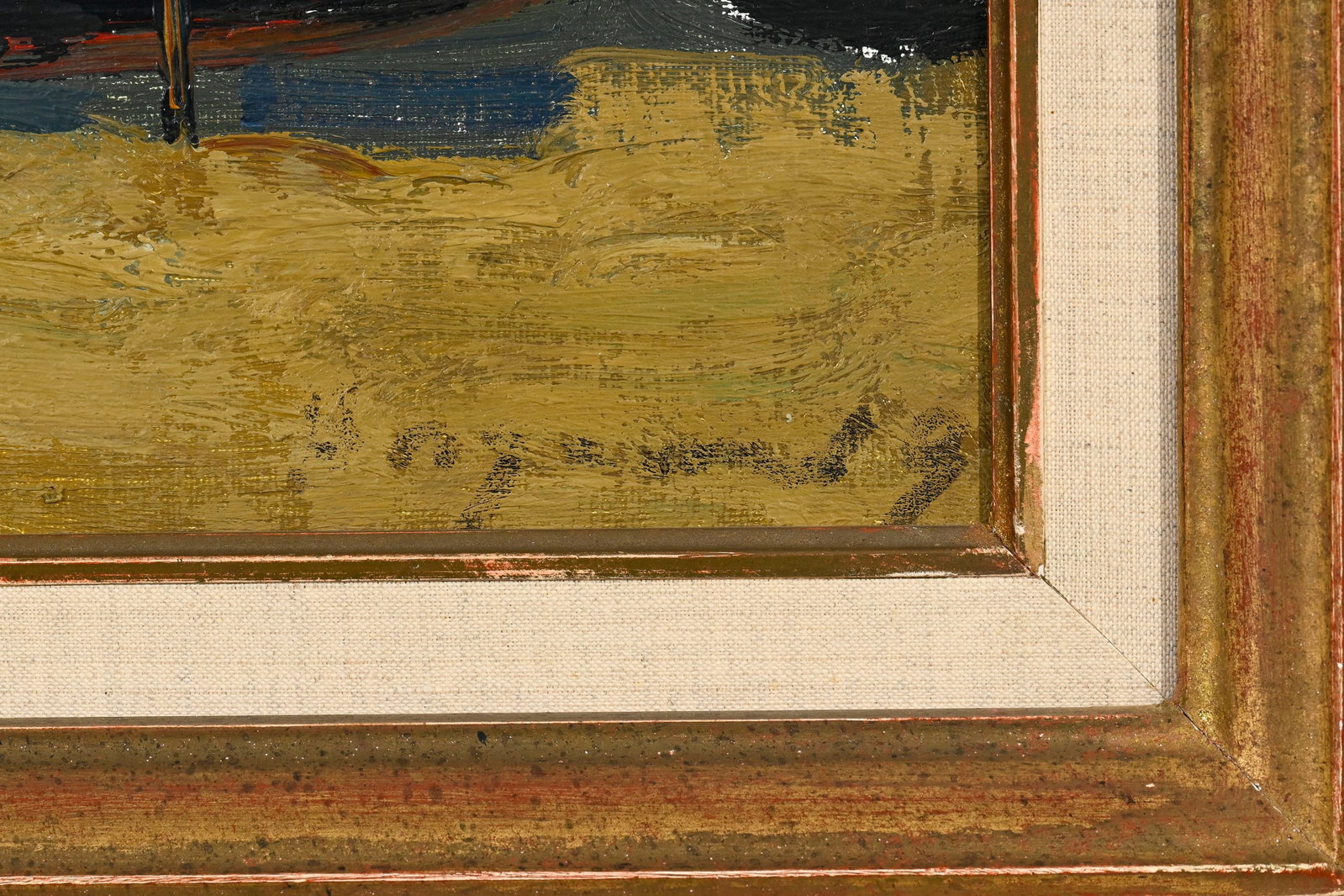 Georges Borgeaud (1914-1998), "Le bateau", 1972, huile sur toile, signée, contresignée, da - 4