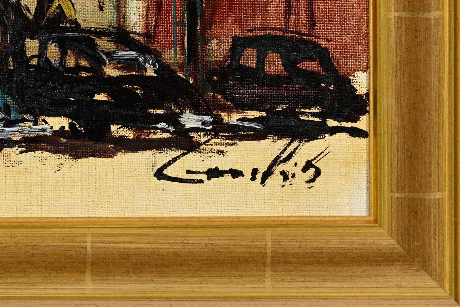 Sergio Cecchi (1921-1986), Paysage urbain, huile sur toile, signée, 60x81 cm - 4