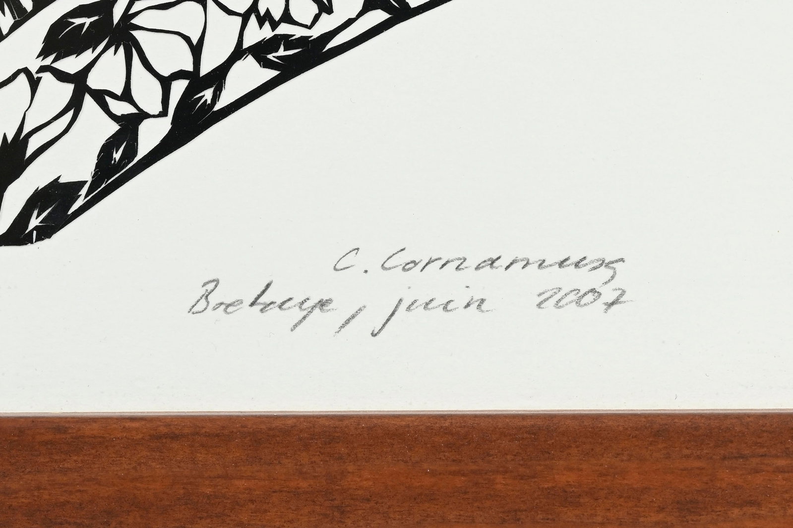 Corinne Cornamusaz (1956), "Biches et cerfs à la Bierla", 2007, découpage et collage sur p - 4