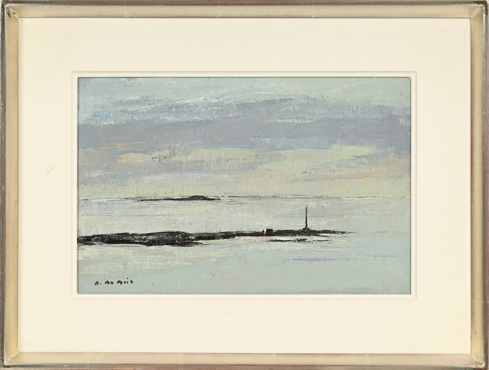 Marianne Dubois (1919-2018), "Lumière du soir - Bretagne", 1989, huile sur toile, signée,  - 2
