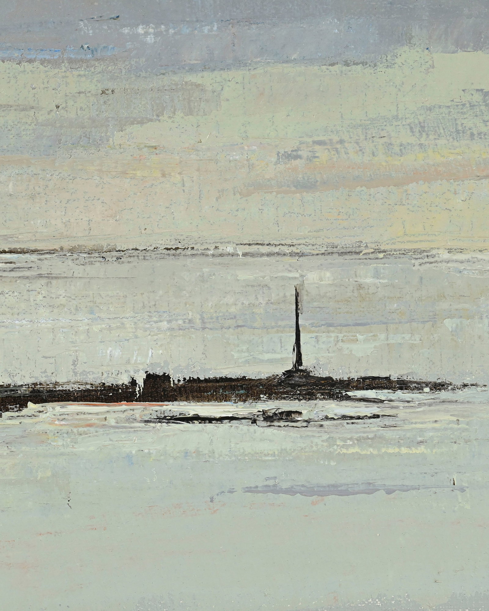 Marianne Dubois (1919-2018), "Lumière du soir - Bretagne", 1989, huile sur toile, signée,  - 3