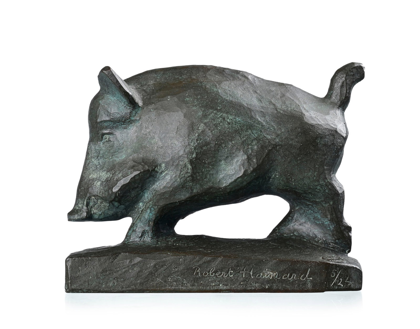 Robert Hainard (1906-1999), Sanglier, sculpture en bronze, signée et numérotée 5/24,  - 3