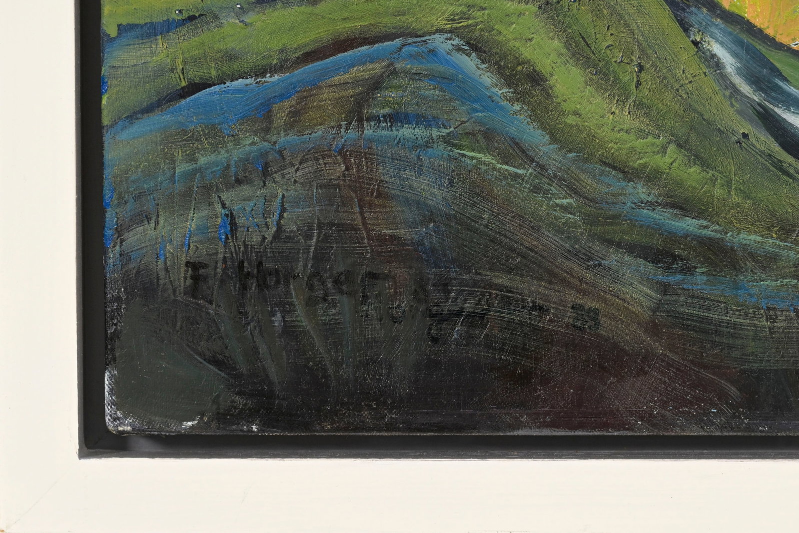 Alfred Horger (1930-2009), "Le Raimeux vu des Golats", 1989, huile sur toile marouflée sur pann - 4