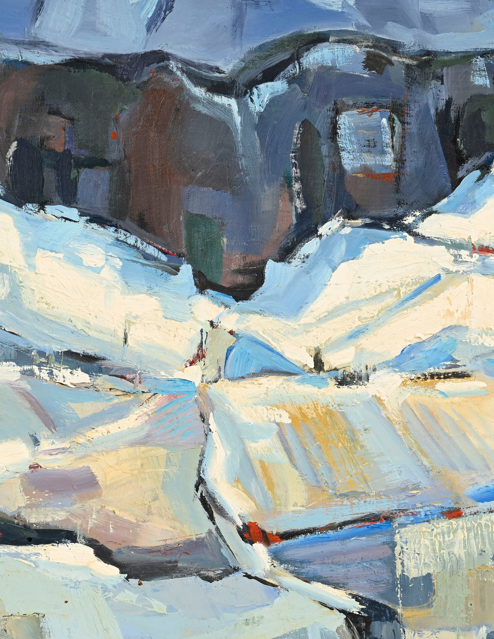 Alfred Horger (1930-2009), Paysage enneigé, 1991, huile sur toile marouflée sur panneau, s - 3