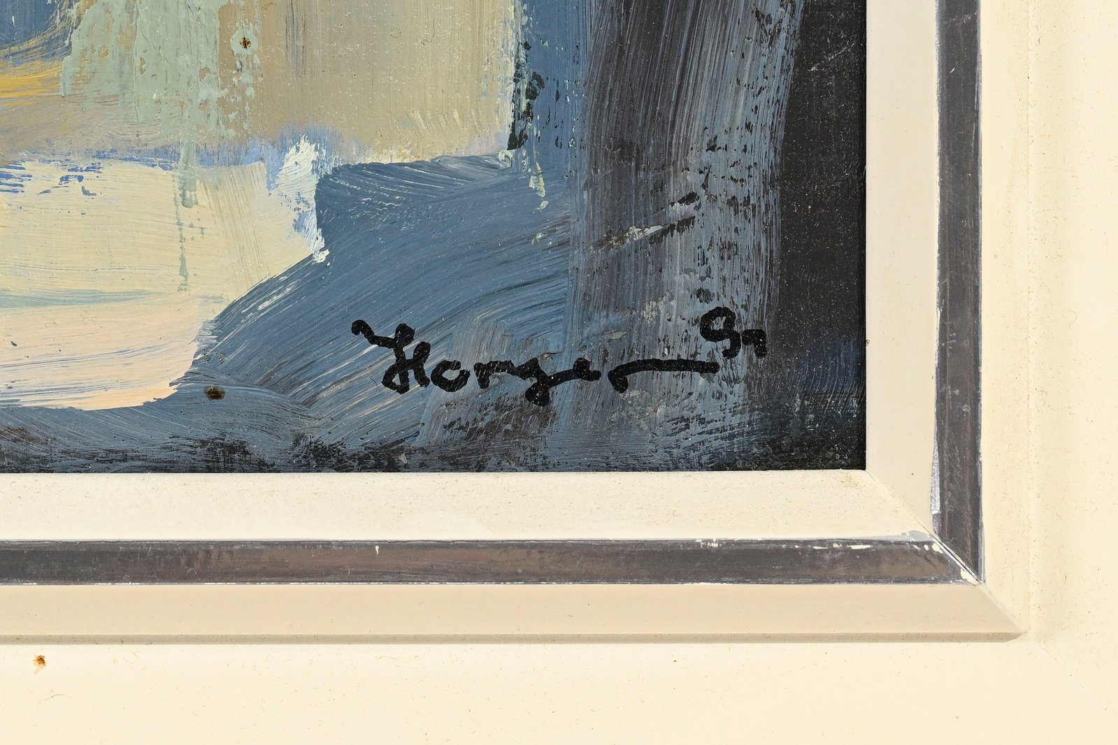 Alfred Horger (1930-2009), Paysage enneigé, 1991, huile sur toile marouflée sur panneau, s - 4