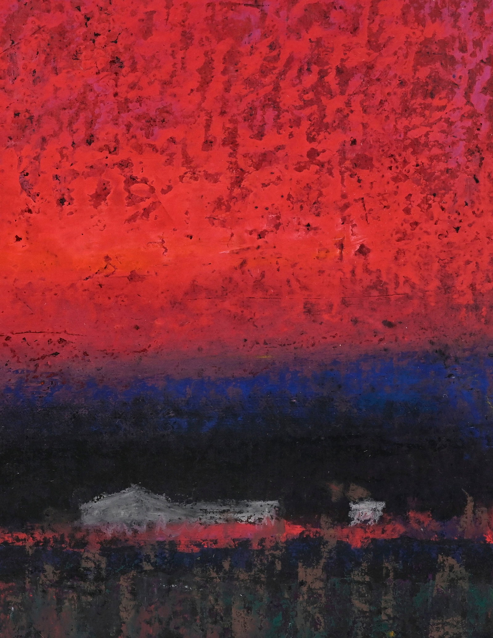 Walter Mafli (1915-2017), "Soleil Rouge", 1981, craie grasse sur papier, signée et datée,  - 3