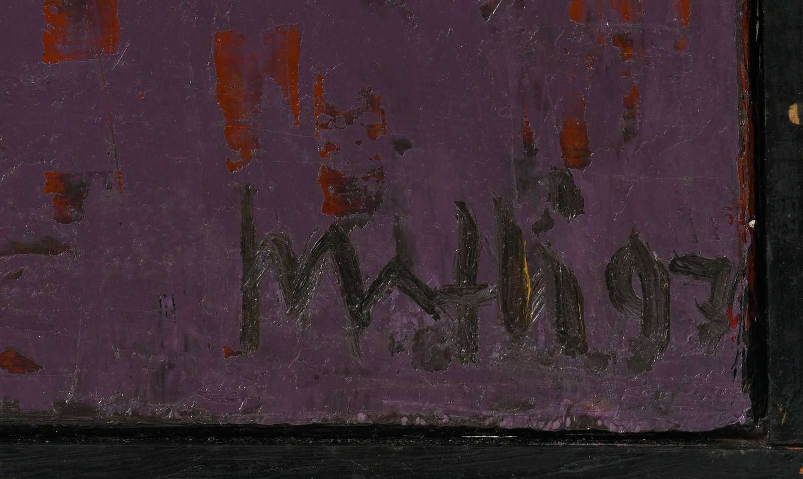 Walter Mafli (1915-2017), "Les Pommes", 1997, huile sur toile, signée et datée, 54x65 cm  - 4