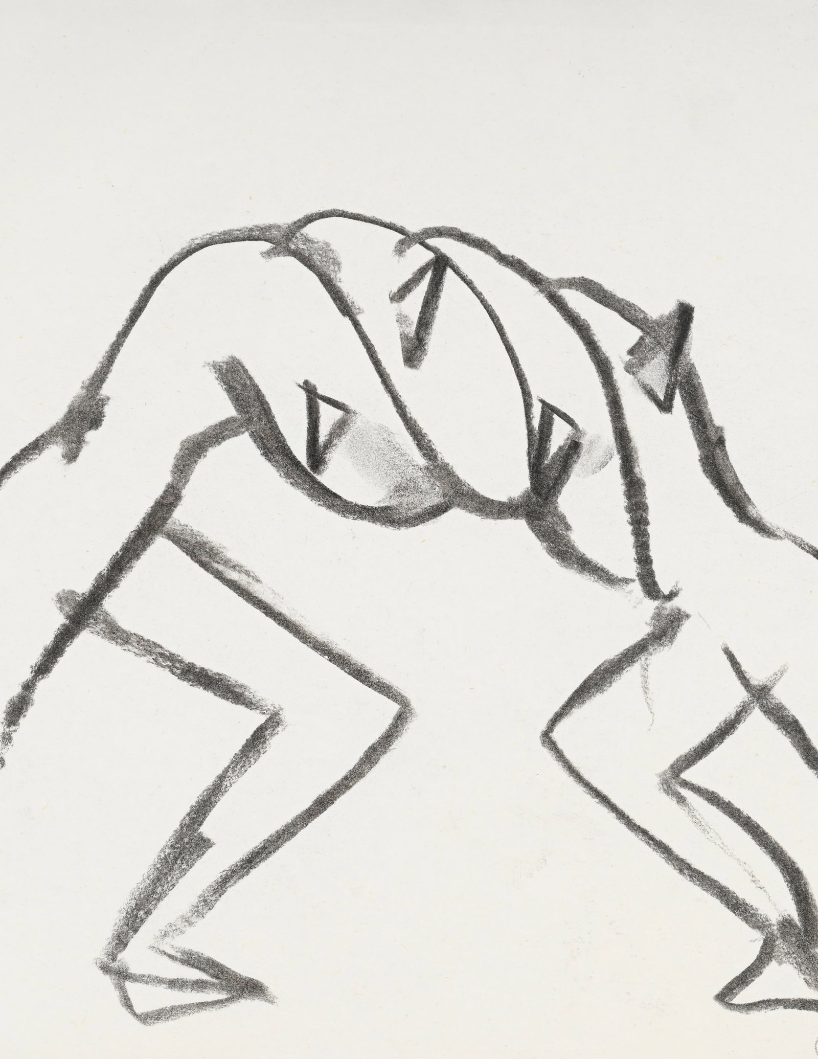 Gérald Minkoff (1937-2009), "Combat" et "Temple et roses", 1984, paire de craies grasses sur pa - 7