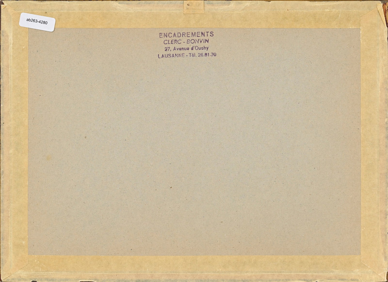 Xavier de Poret (1894-1975), Faon couché, pierre noire sur papier, signée, 17,5x25 cm ( - 5