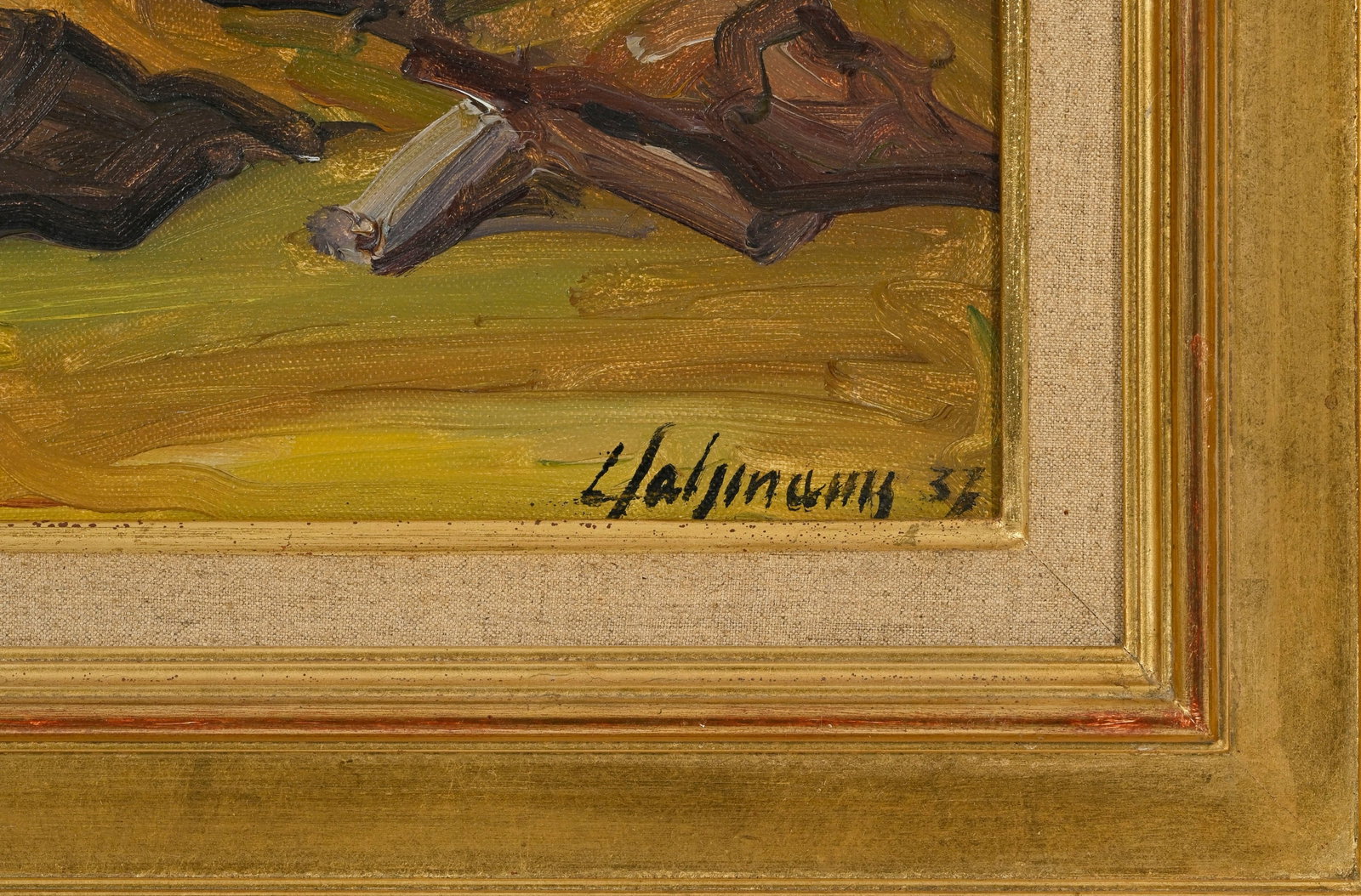 Louis Henri Salzmann (1887-1955), Chalet de montagne, 1937, huile sur toile, signée et daté - 4