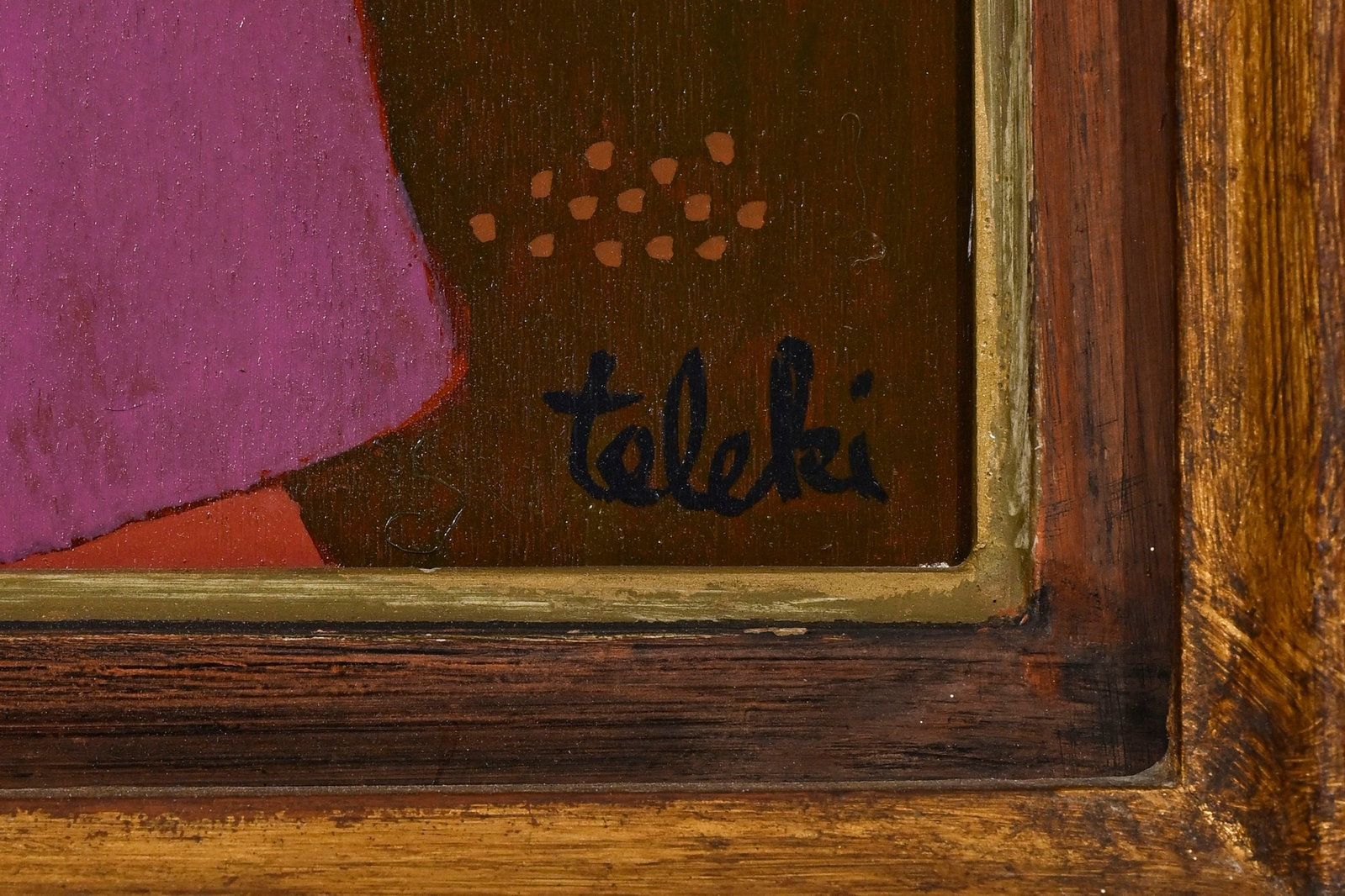 André Teleki (1928-1999), "Peines perdues", 1975, huile sur panneau, signée, contresign - 4