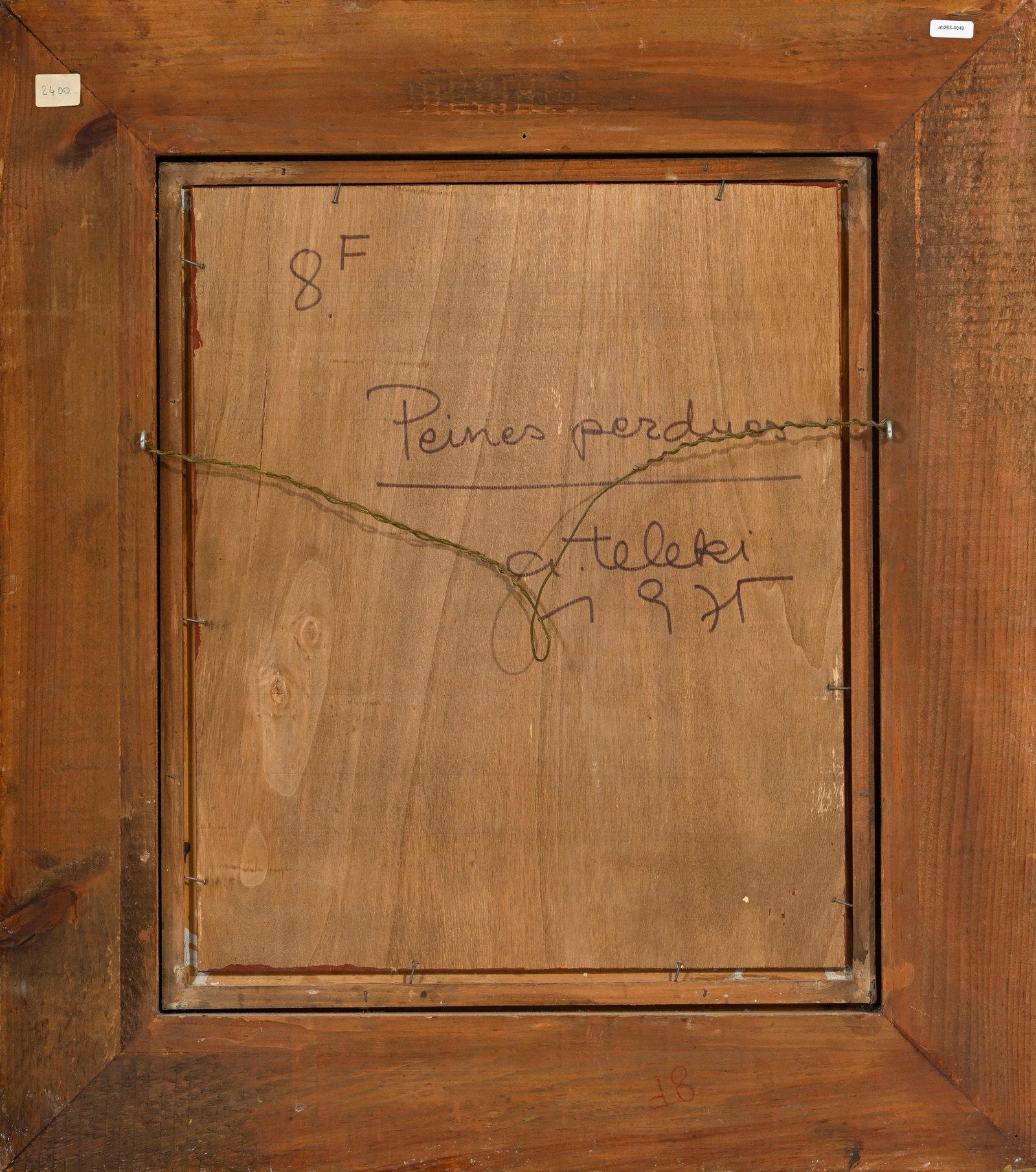 André Teleki (1928-1999), "Peines perdues", 1975, huile sur panneau, signée, contresign - 5
