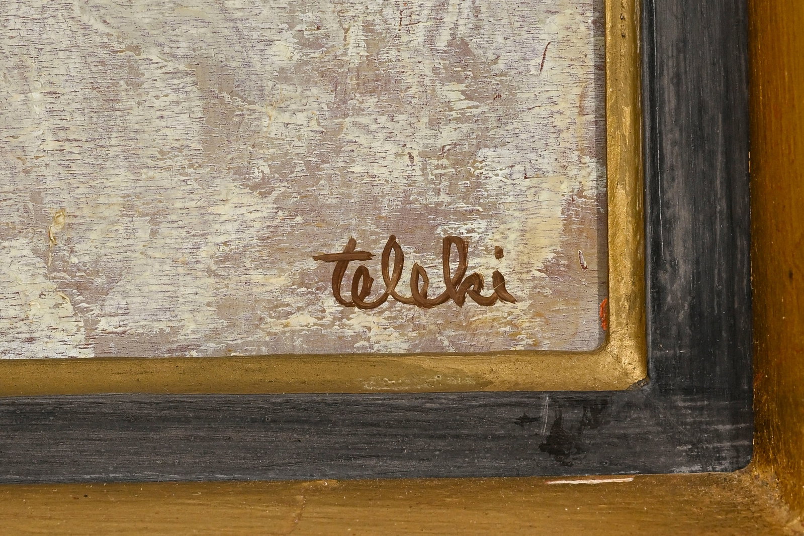 André Teleki (1928-1999), "L'avenir", 1984, huile sur panneau, signée, contresignée,  - 4