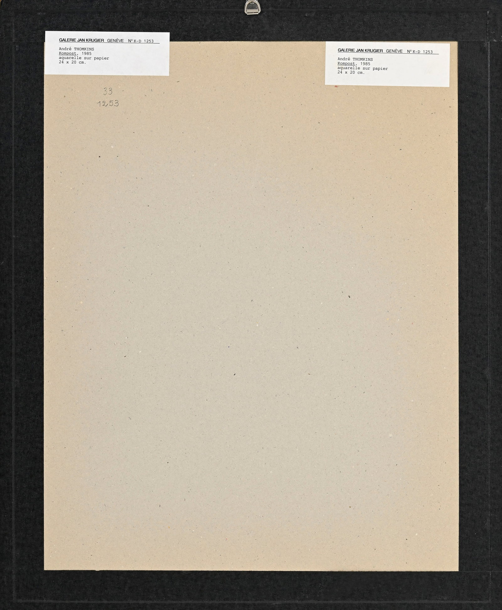 André Thomkins (1930-1985), "Kompost", 1985, aquarelle sur papier, signée, datée et t - 5
