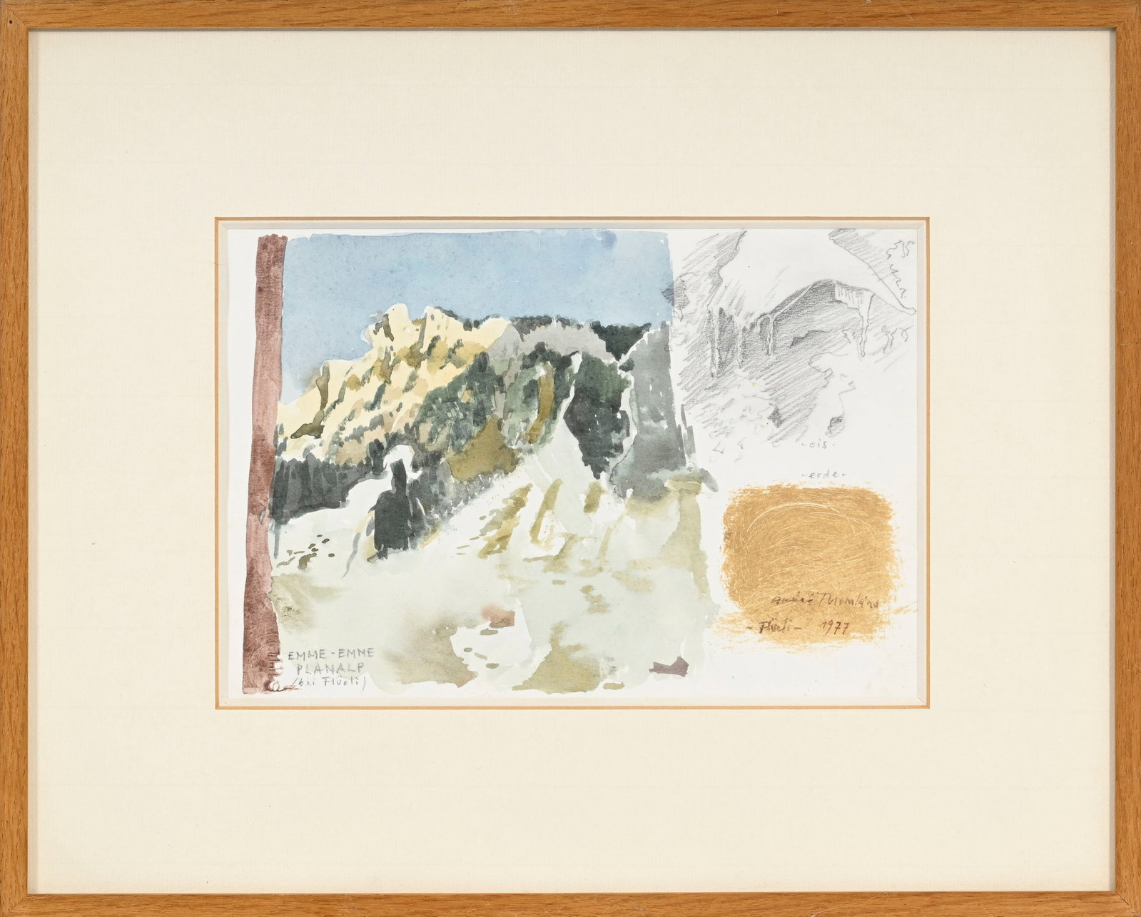 André Thomkins (1930-1985), "Flüeli", 1977, aquarelle et crayon de graphite sur papier, si - 2