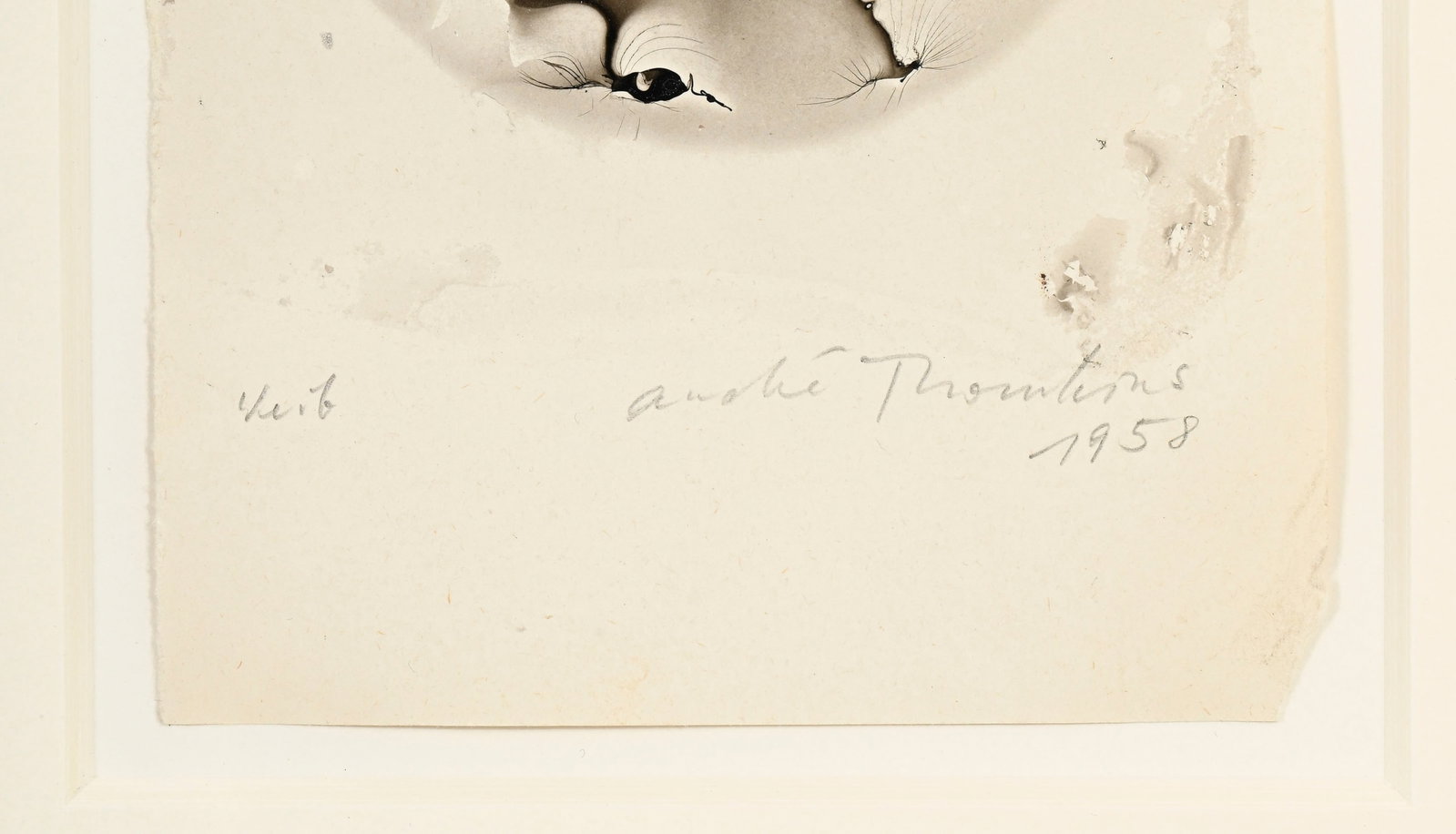 André Thomkins (1930-1985), "Weib", 1958, laque sur papier, signée et datée, 21x10 cm - 4
