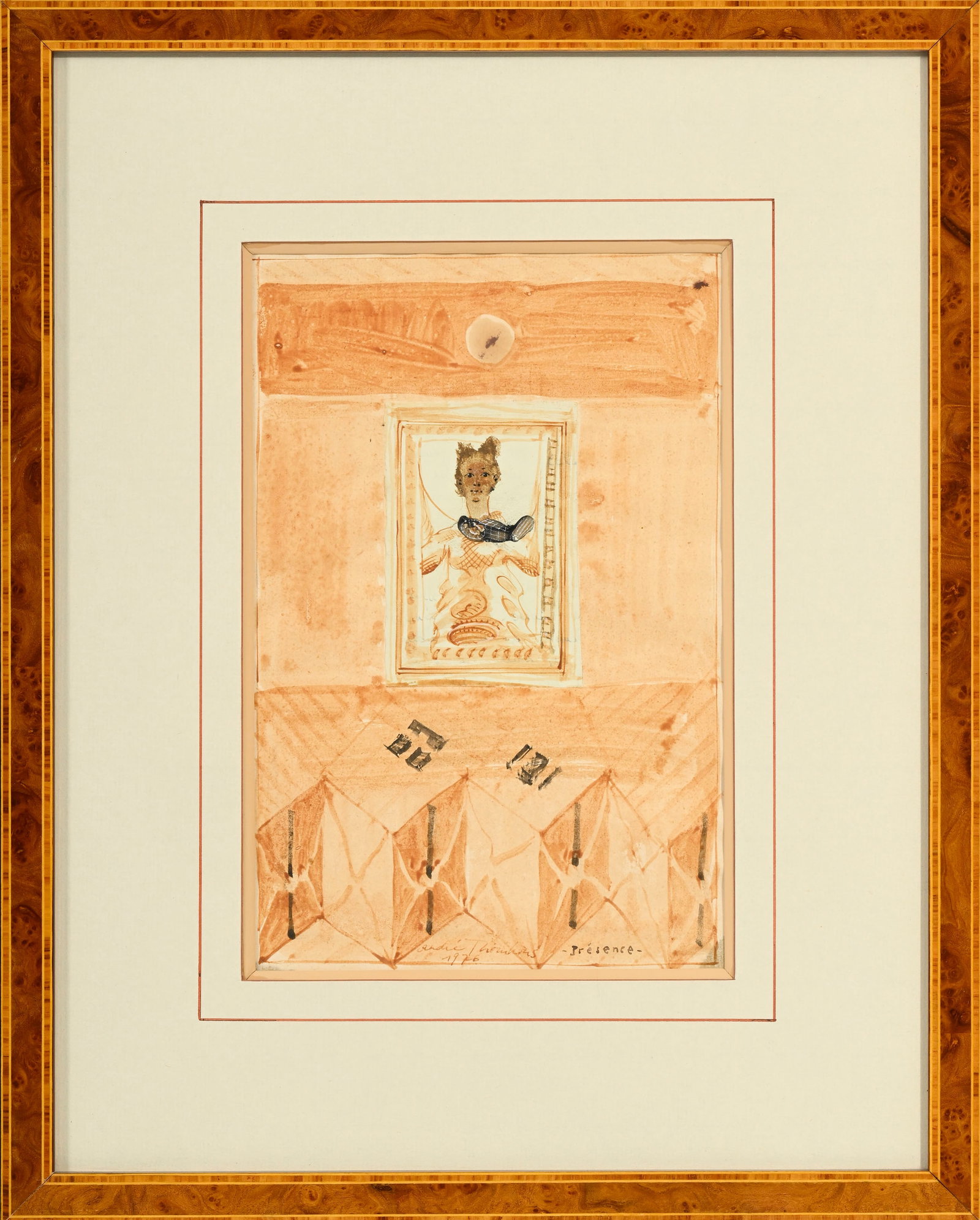 André Thomkins (1930-1985), "Présence", 1976, collage et technique mixte (encre, lavis et  - 2