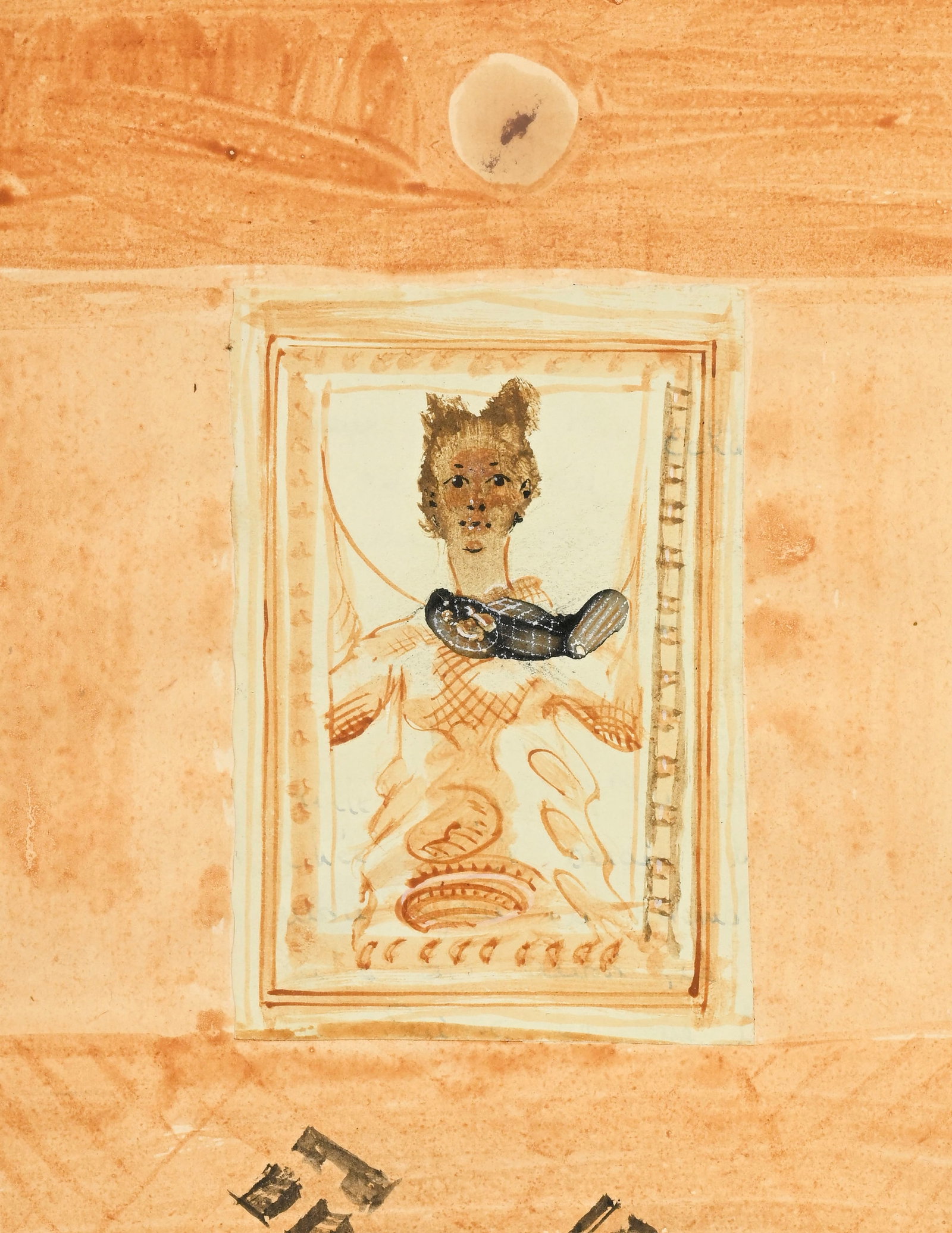 André Thomkins (1930-1985), "Présence", 1976, collage et technique mixte (encre, lavis et  - 3
