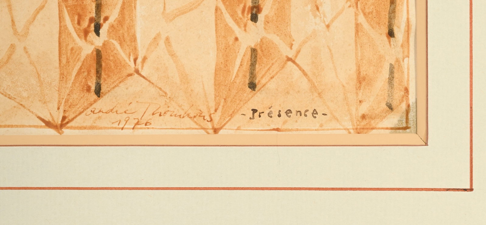 André Thomkins (1930-1985), "Présence", 1976, collage et technique mixte (encre, lavis et  - 4
