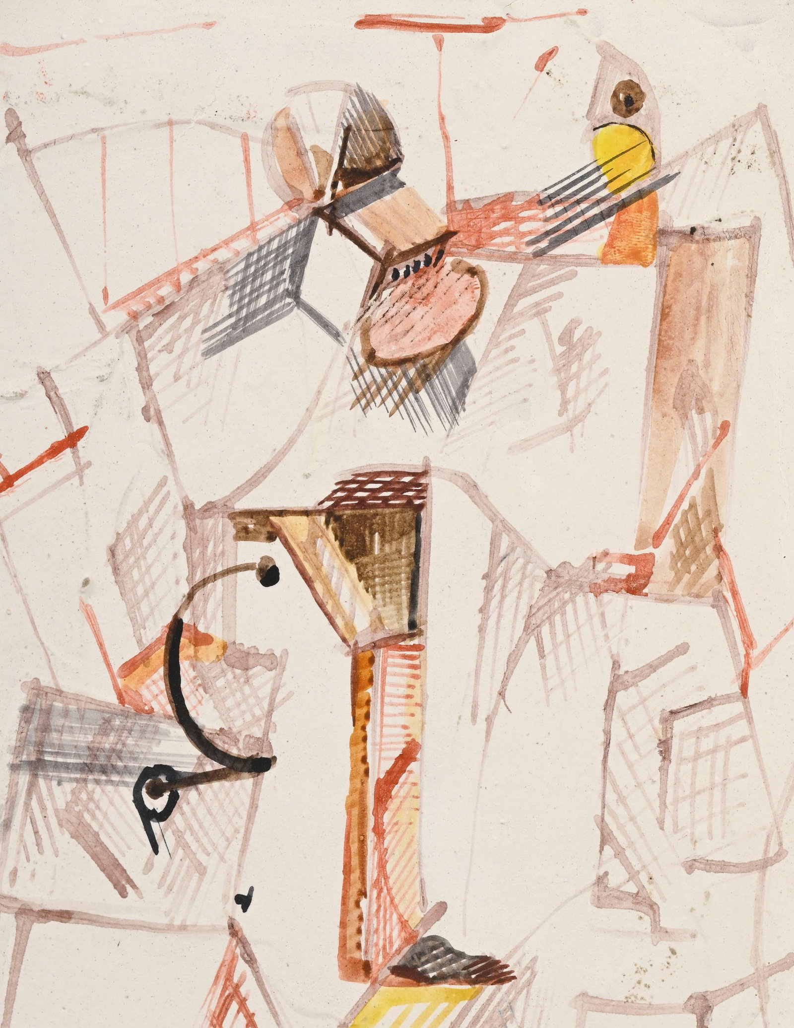 André Thomkins (1930-1985), Composition, 1956, tempera sur gesso, monogrammée et daté - 3