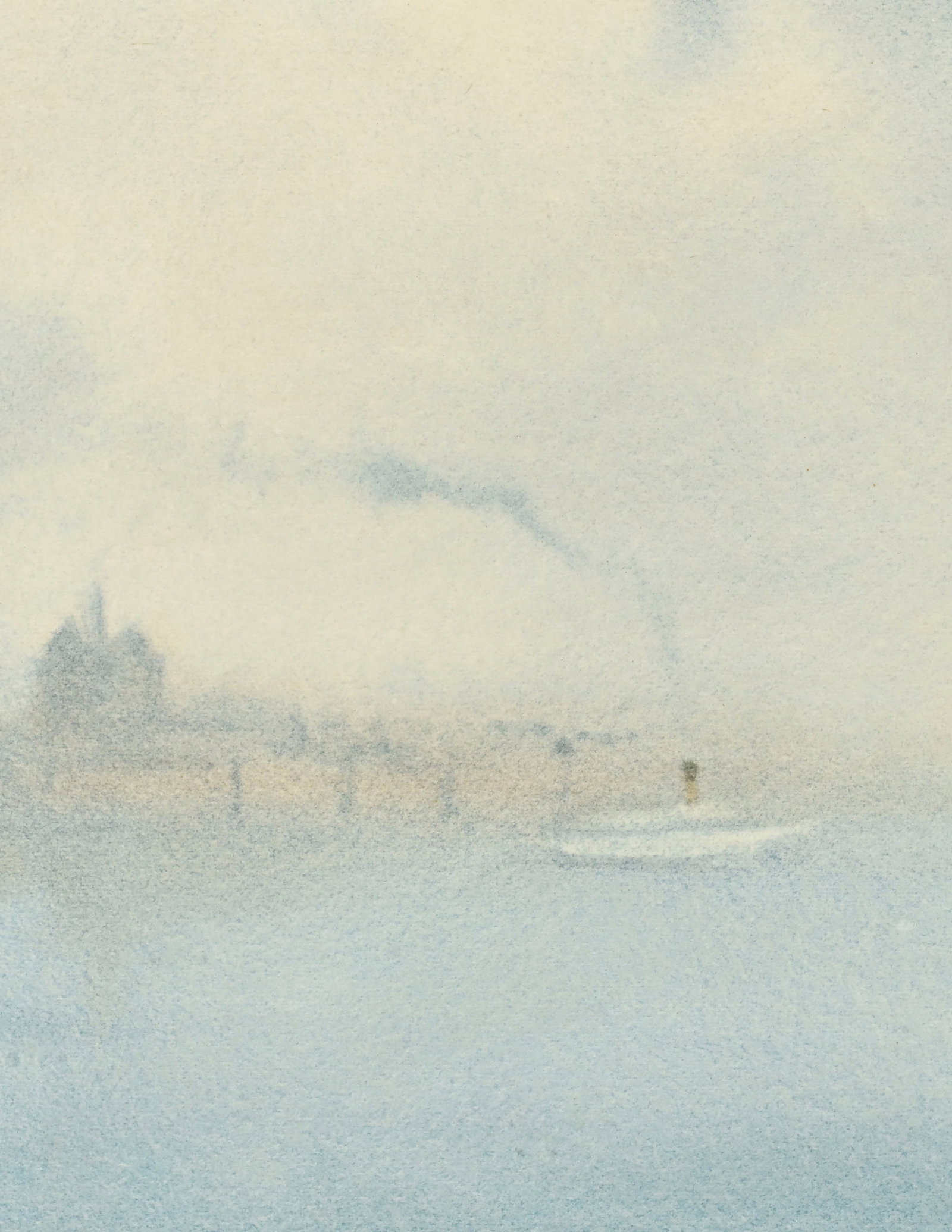 Ellis Zbinden (1921-2019), Vue du lac dans la brume, 1976, aquarelle sur papier, signée et dat& - 3