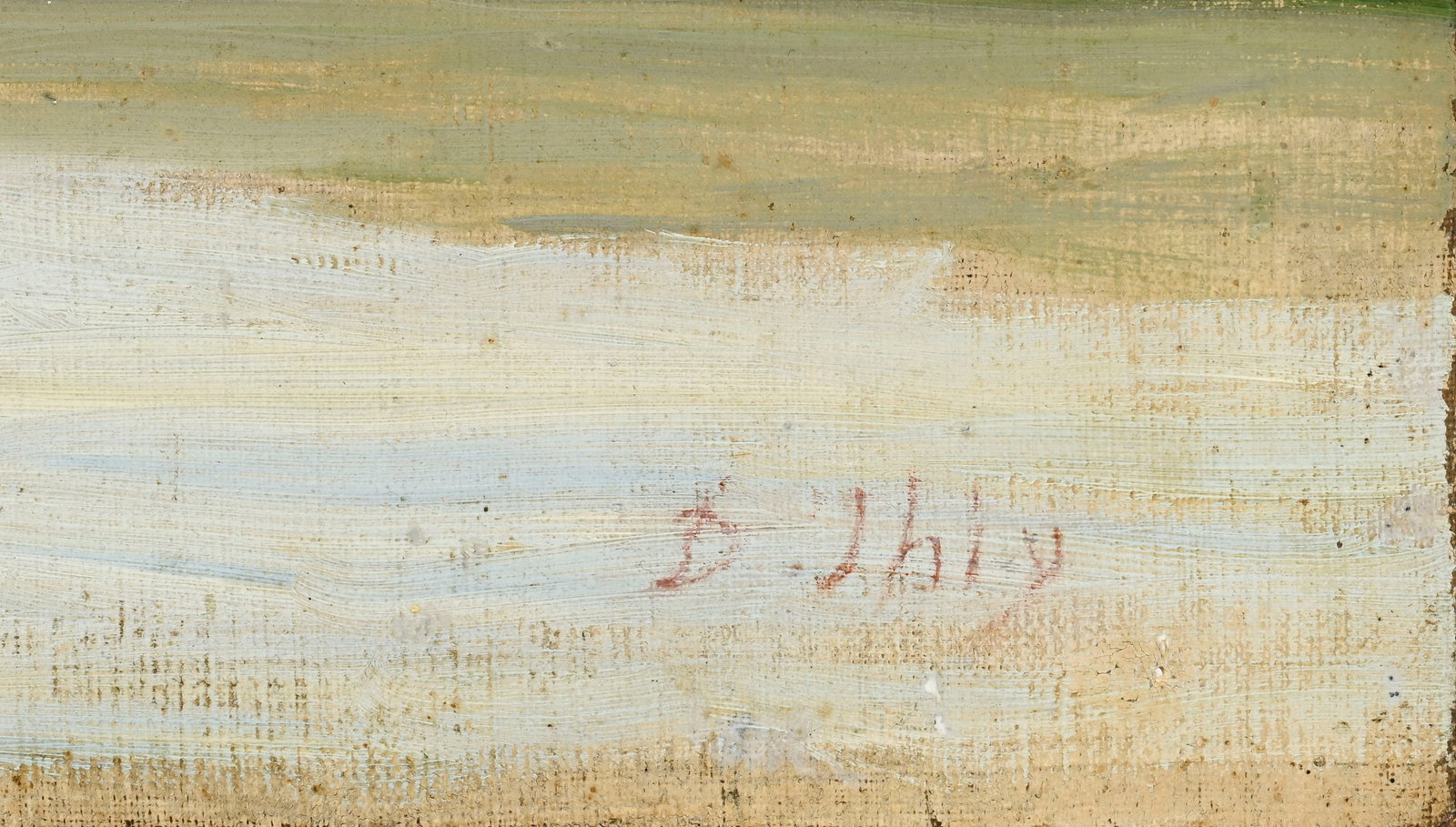Jean Daniel Ihly (1854-1910), Paysage au bord de l’eau, huile sur toile, signée, 35x46 cm - 3
