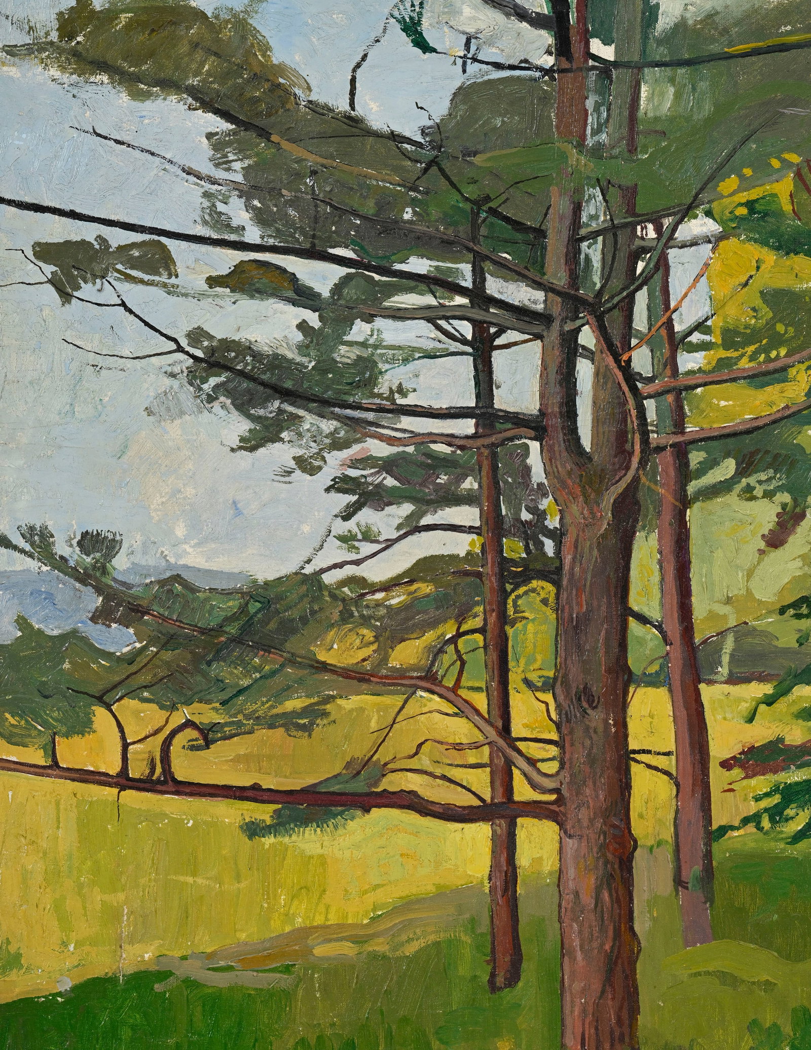 William Müller (1881-1918), L'orée du chemin, huile sur toile, signée, 60x46 cm - 2