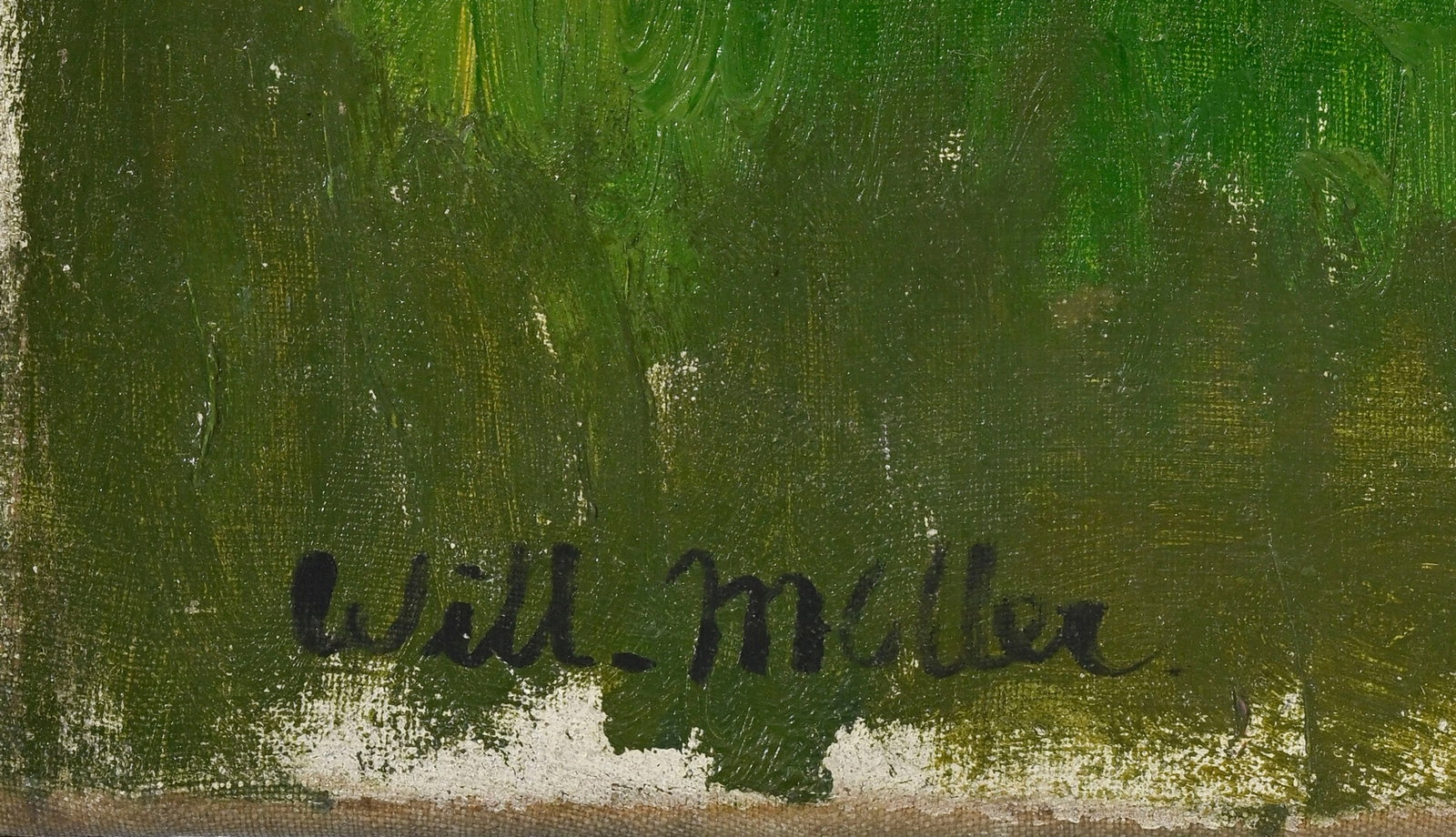 William Müller (1881-1918), L'orée du chemin, huile sur toile, signée, 60x46 cm - 3