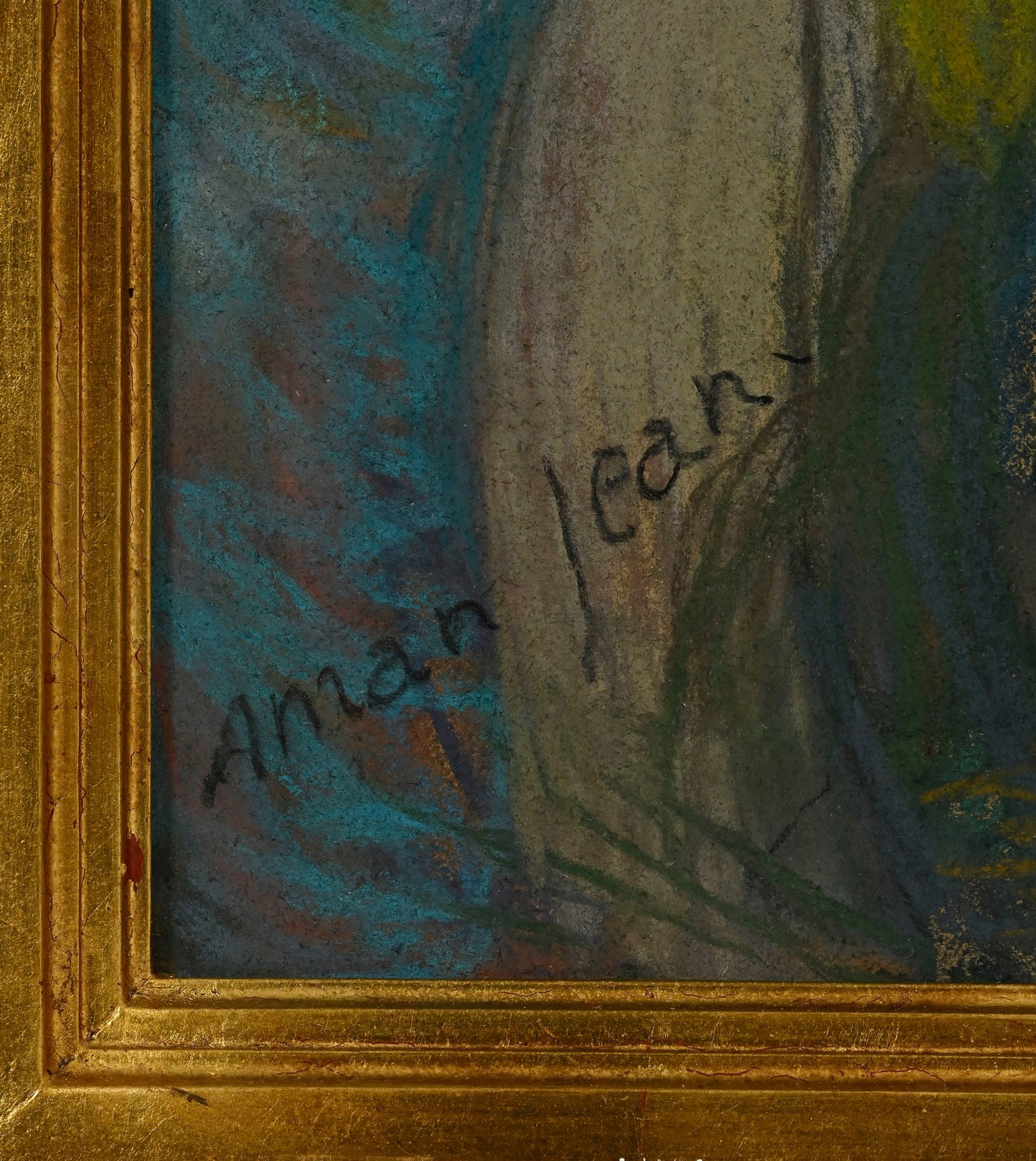 Edmond Aman-Jean (1860-1936), Portrait de femme, pastel sur carton, signé, 55,5x46,5 cm (à - 4