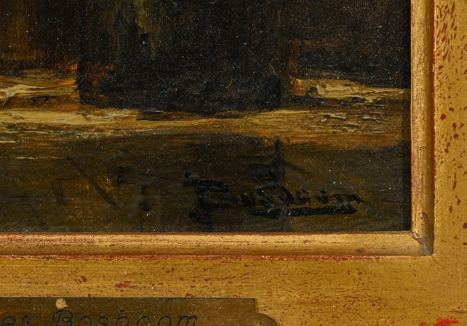 Johannes Bosboom (1817-1891), Intérieur d'église, huile sur panneau, signée, 18x13,5  - 4