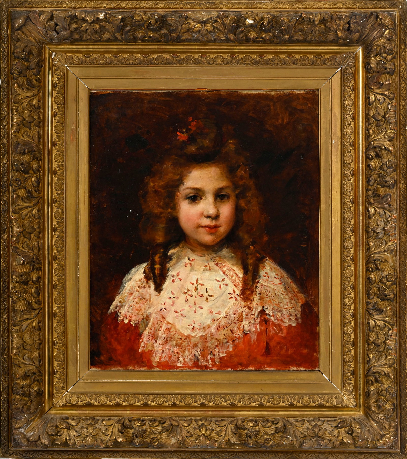 Marie-Louise Breslau (1856-1927), Portrait d'une jeune fille, 1898, huile sur toile, signée et  - 2