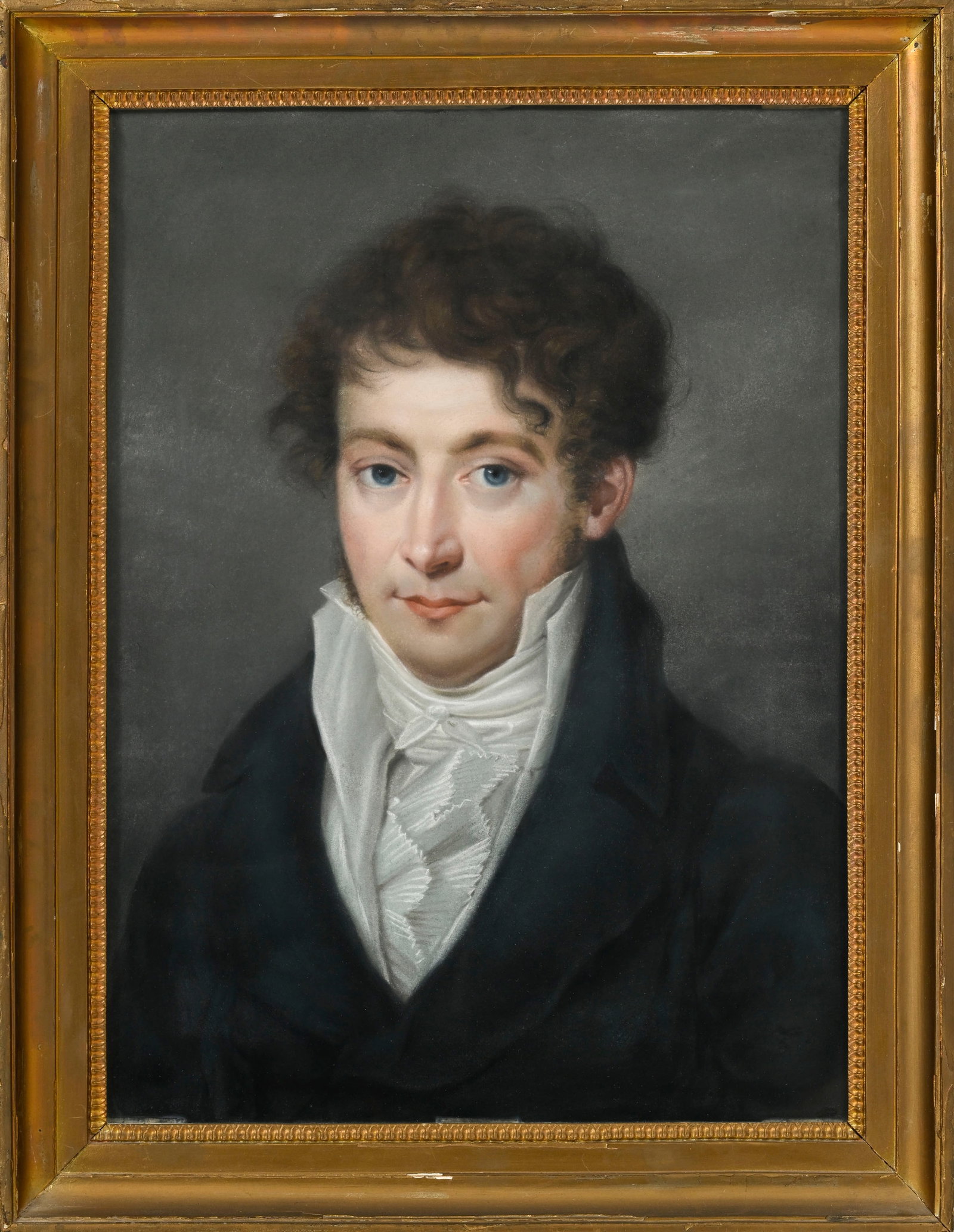Ecole française du XIXe s., Portrait d'un élégant et Portrait d'une élégant - 2