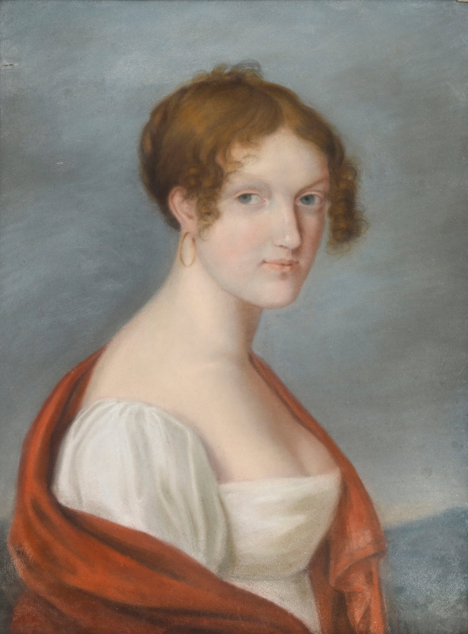 Ecole française du XIXe s., Portrait d'un élégant et Portrait d'une élégant - 5