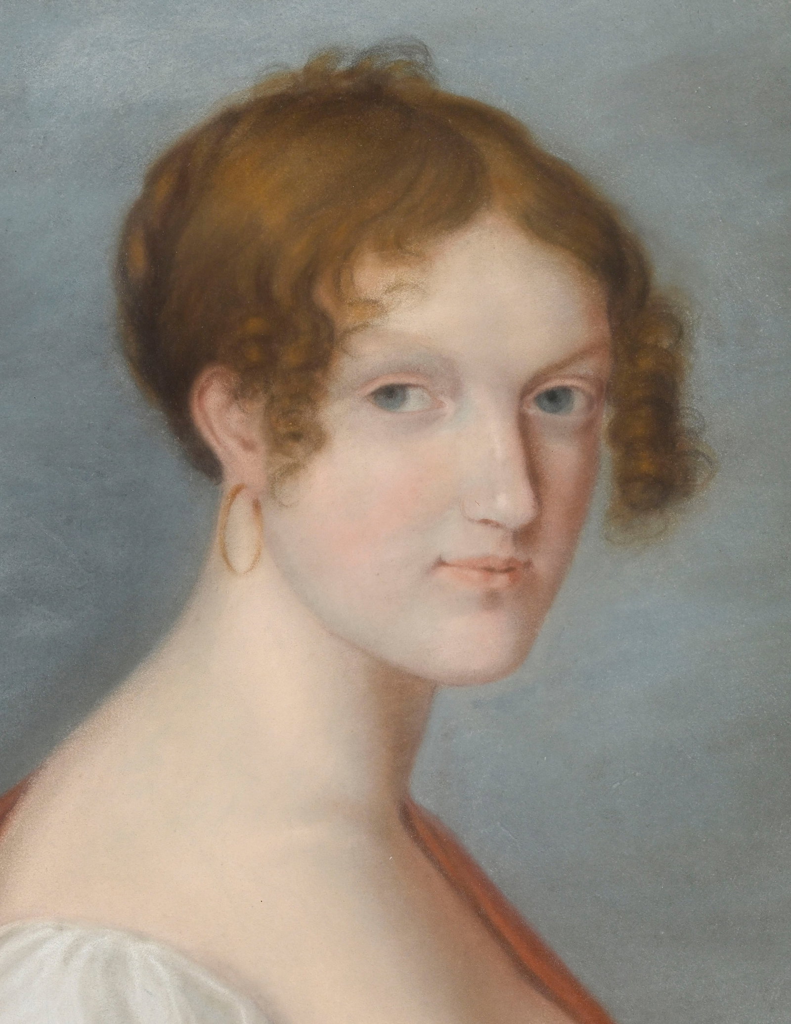 Ecole française du XIXe s., Portrait d'un élégant et Portrait d'une élégant - 7