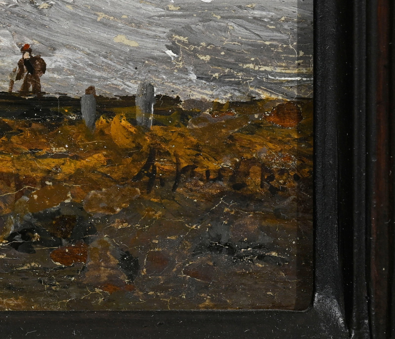 Ecole hollandaise du XIXe s., Navires en mer, huile sur panneau, signée "A. Huer", 21,5x27,5 cm - 4
