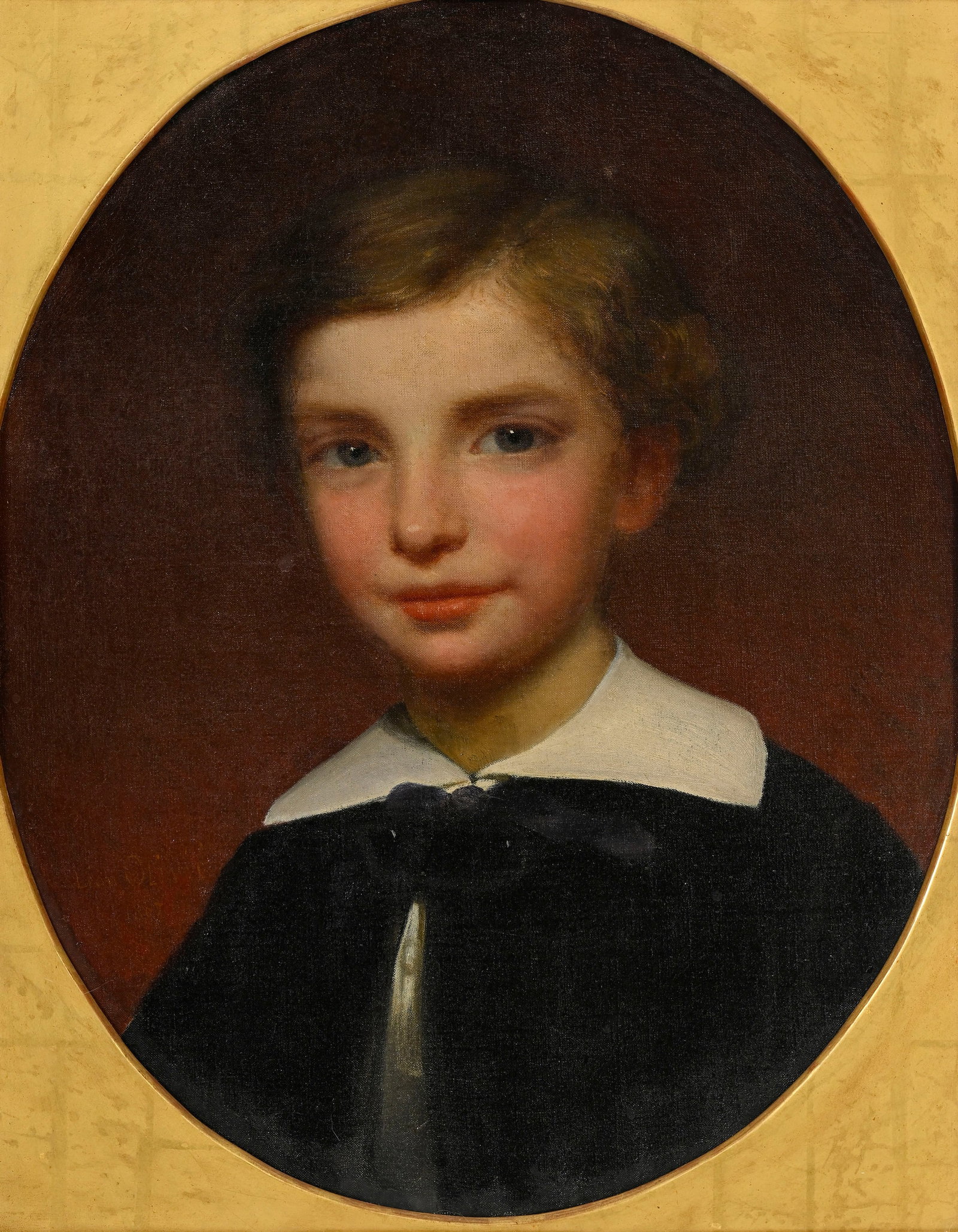 Léon Olivié (1833-1901), Portrait d'un jeune garçon, 1867, huile sur toile, signé: Léon Olivié (1833-1901), Portrait d'un jeune garçon, 1867, huile sur toile, signée et datée, 46,5x38,5 cm