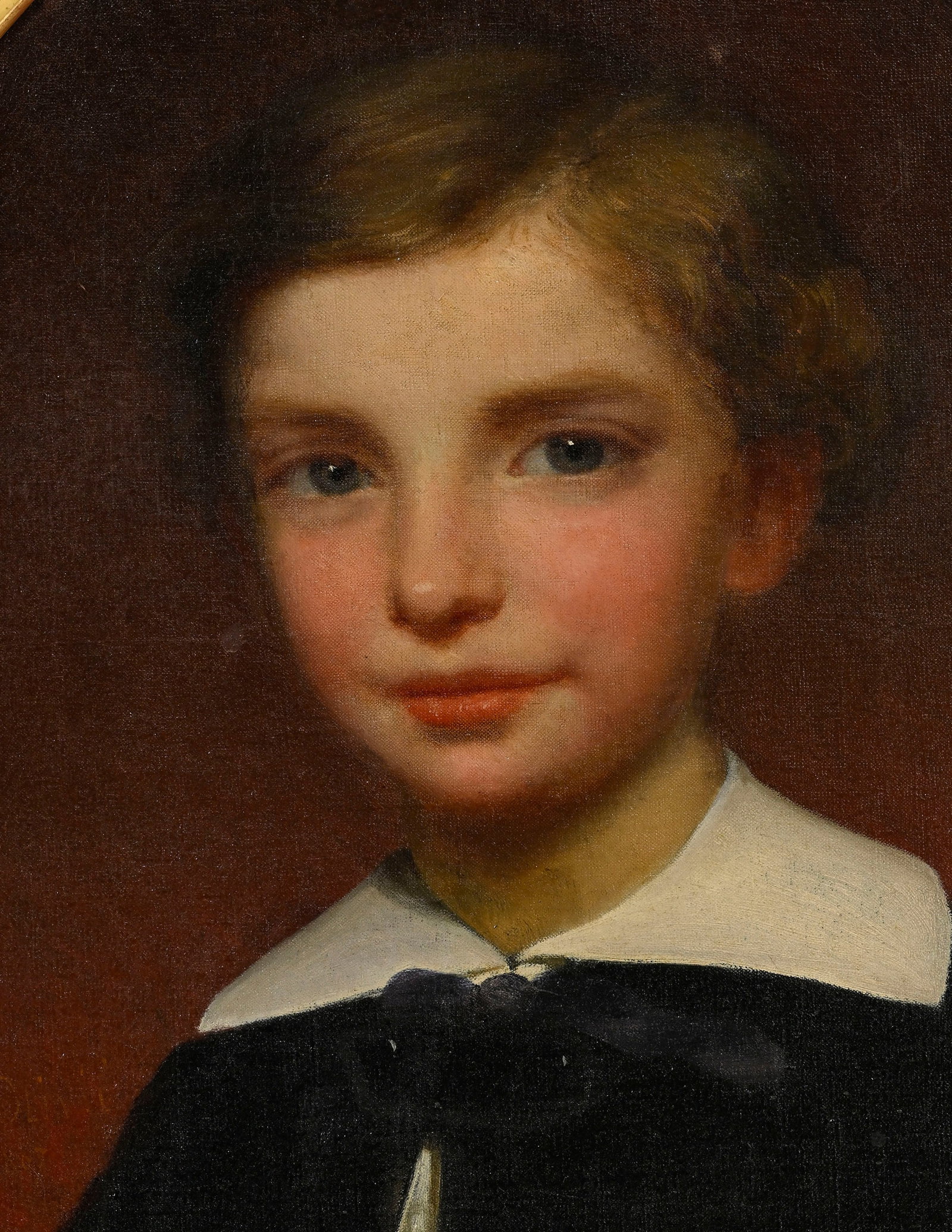 Léon Olivié (1833-1901), Portrait d'un jeune garçon, 1867, huile sur toile, signé - 3