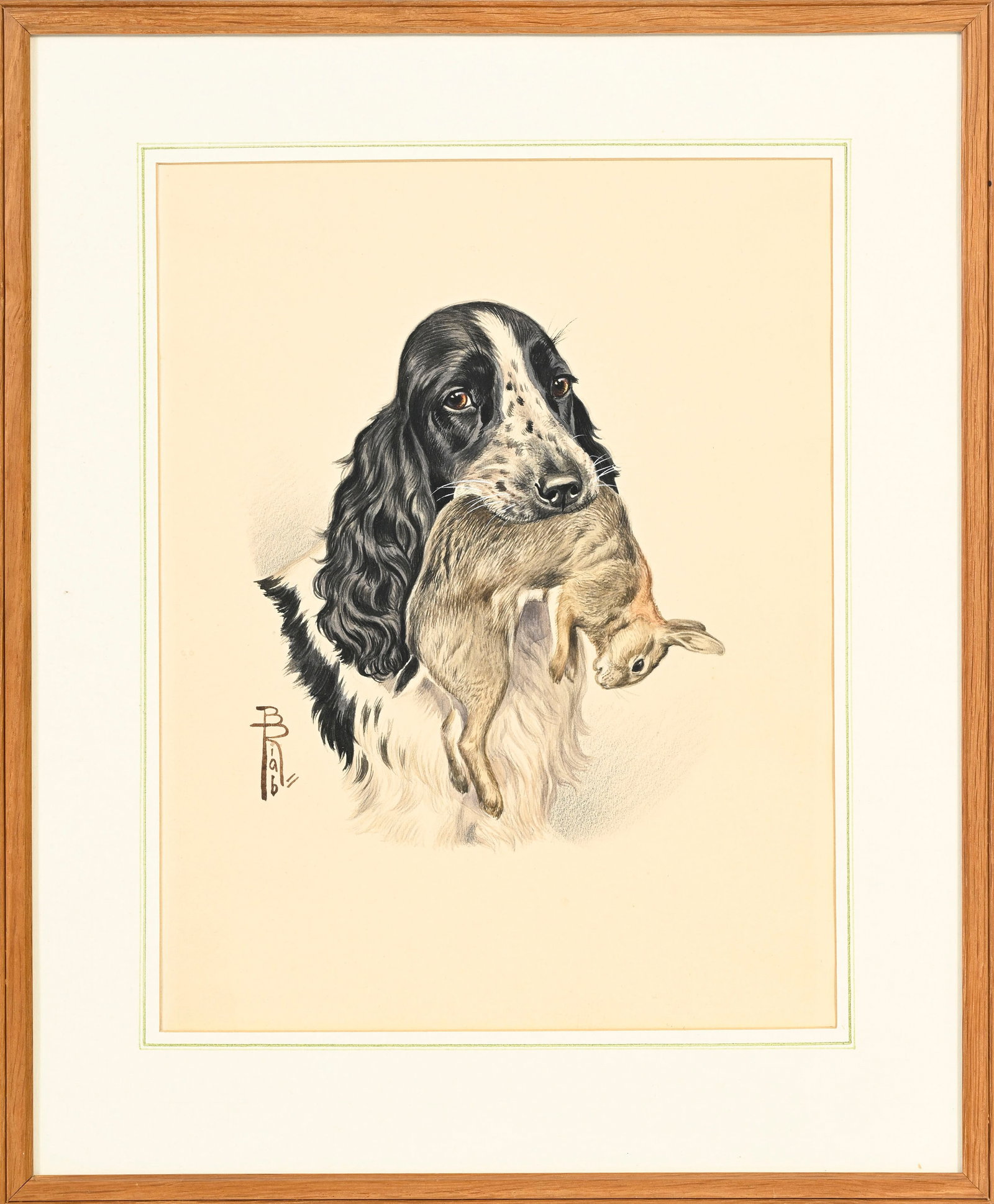 Boris Riab (1898-1975), Cocker au lapin de garenne et Setter à la bécasse des bois, paire  - 4